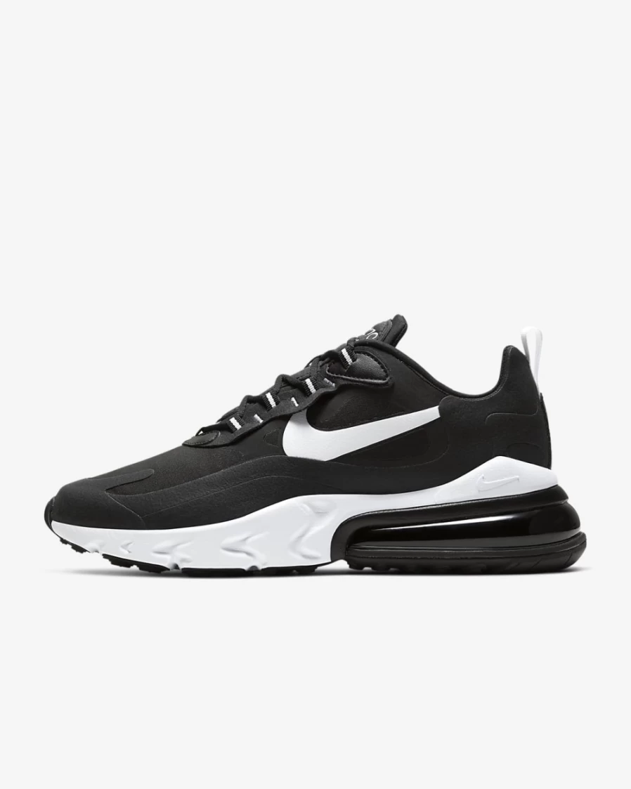 Nike Air Max 270 React Men's Running Shoes - Black/Black/White