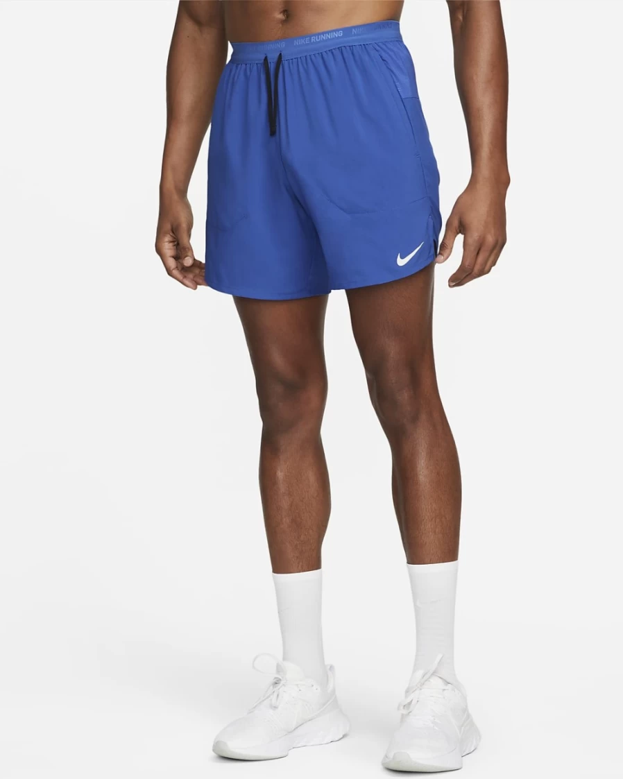 Nike Men's Dri-FIT Stride 7" Running Shorts - Game Royal/Black - Lightweight Unlined Workout Shorts for Training & Athletics