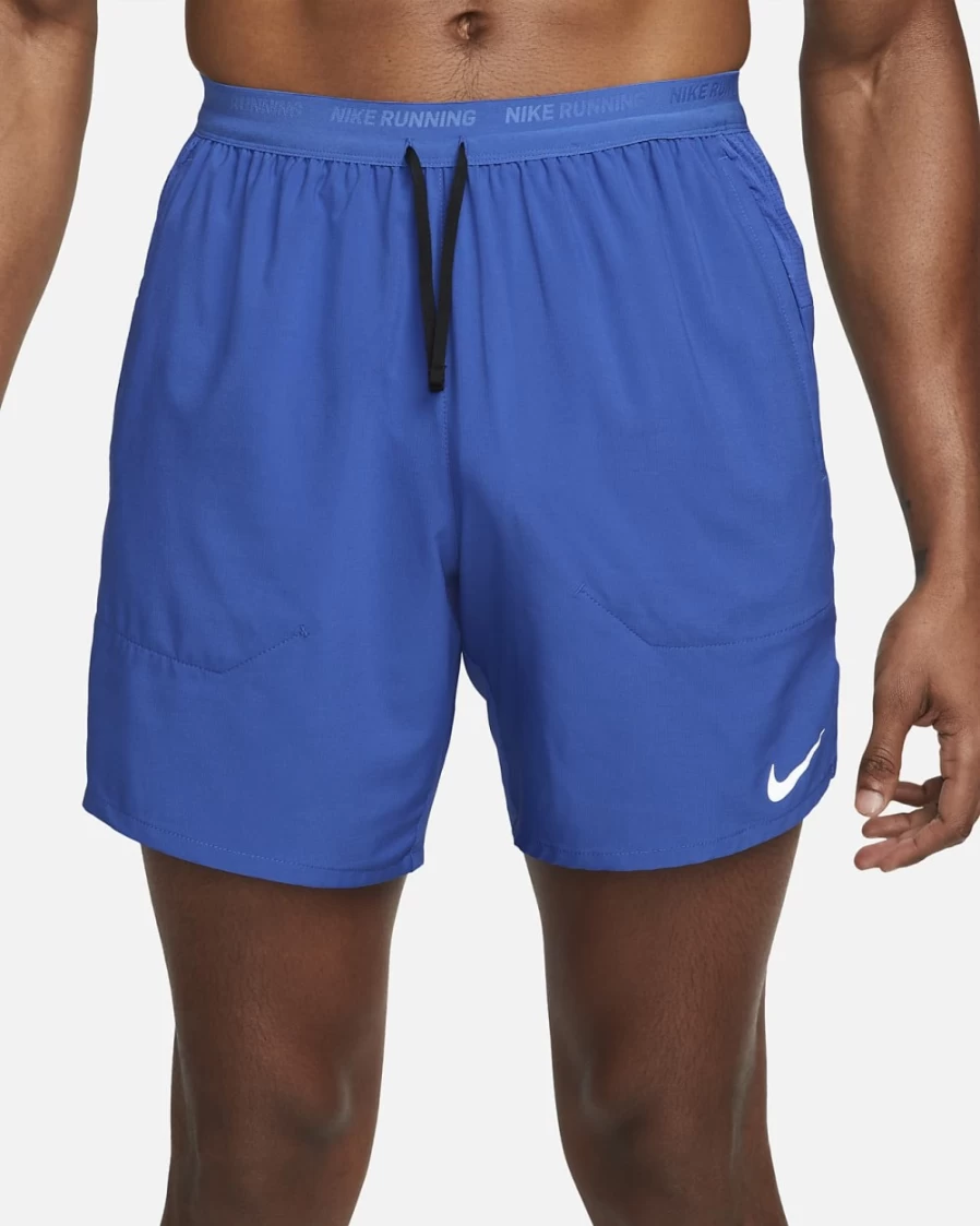 Nike Men's Dri-FIT Stride 7" Running Shorts - Game Royal/Black - Lightweight Unlined Workout Shorts for Training & Athletics