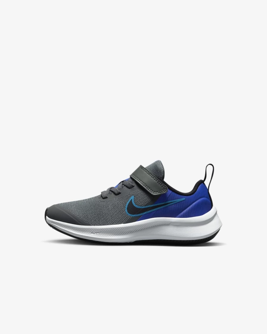 Nike Star Runner 3 Little Kids' Running Shoes for Boys & Girls - Iron Grey, Blue Lightning, Racer Blue, Black