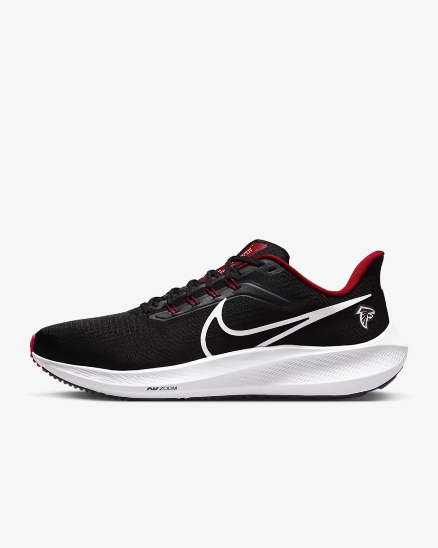 Nike Pegasus 39 Men's Road Running Shoes - NFL Atlanta Falcons Edition - Black/Red/White