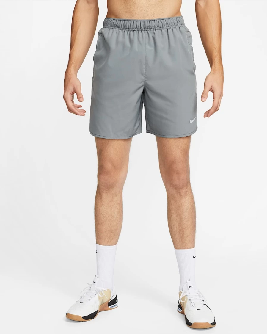 Nike Dri-FIT Challenger Men's 7" Running Shorts in Smoke Grey & Black for Training & Workouts