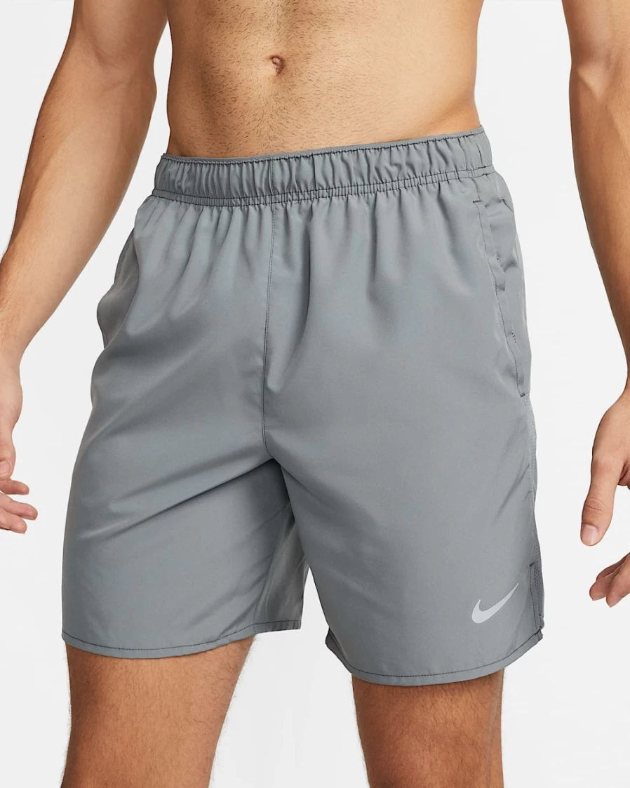 Nike Dri-FIT Challenger Men's 7" Running Shorts in Smoke Grey & Black for Training & Workouts