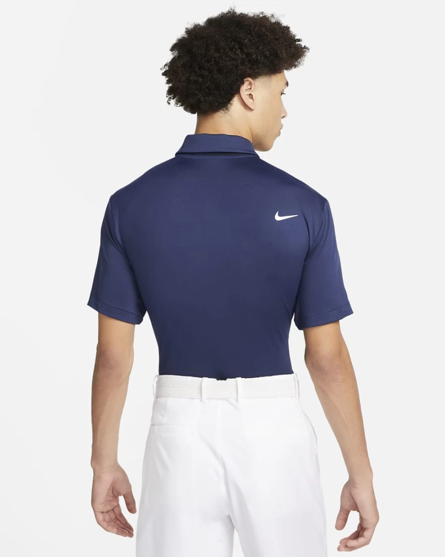 Nike Dri-FIT Tour Men's Golf Polo Shirt - Moisture-Wicking, Breathable, Comfort Fit, Midnight Navy/White