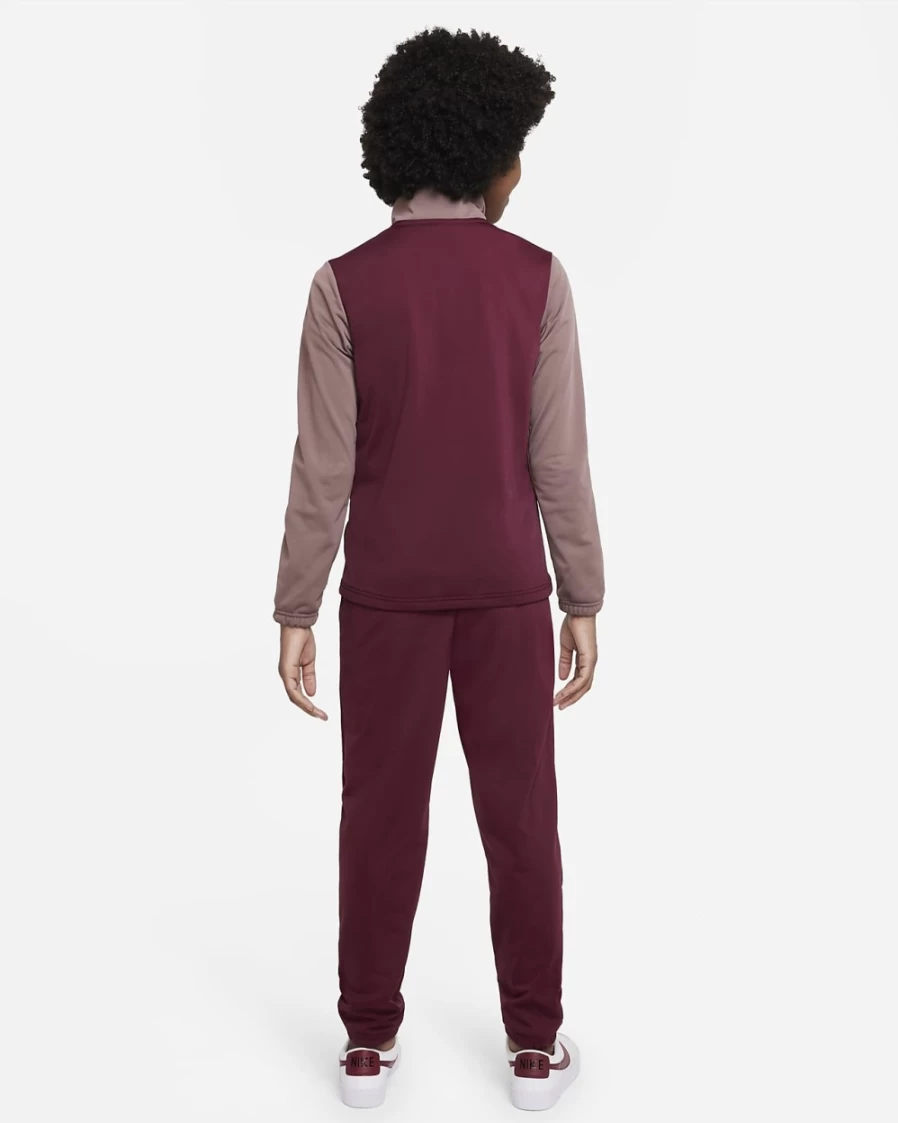 Nike Sportswear Big Kids' Night Maroon Tracksuit for Boys and Girls - Plum Eclipse & White Colorblock Design