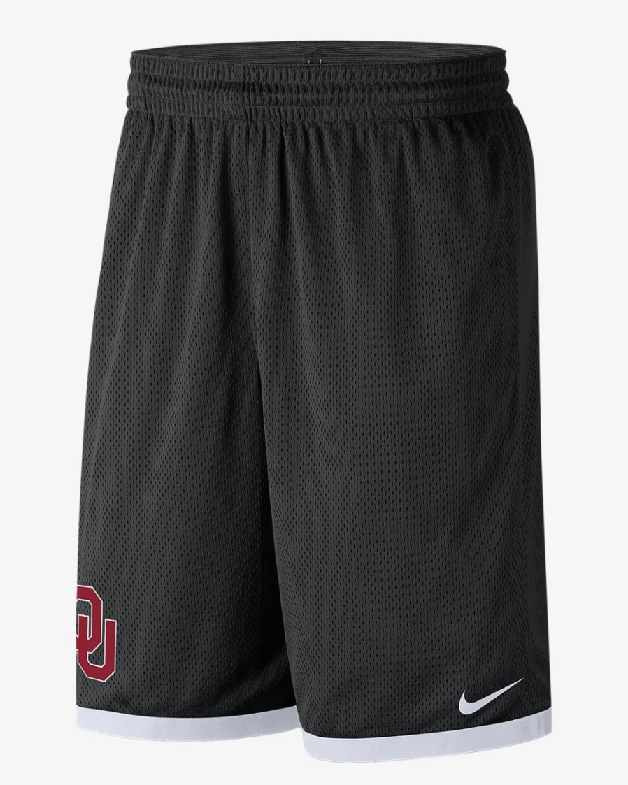 Nike Men's Oklahoma Sooners Black/White Mesh Basketball Shorts
