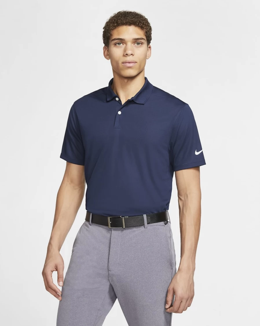 Nike Dri-FIT Victory Men's Golf Polo Shirt - College Navy/White, Moisture-Wicking, Comfortable Fit