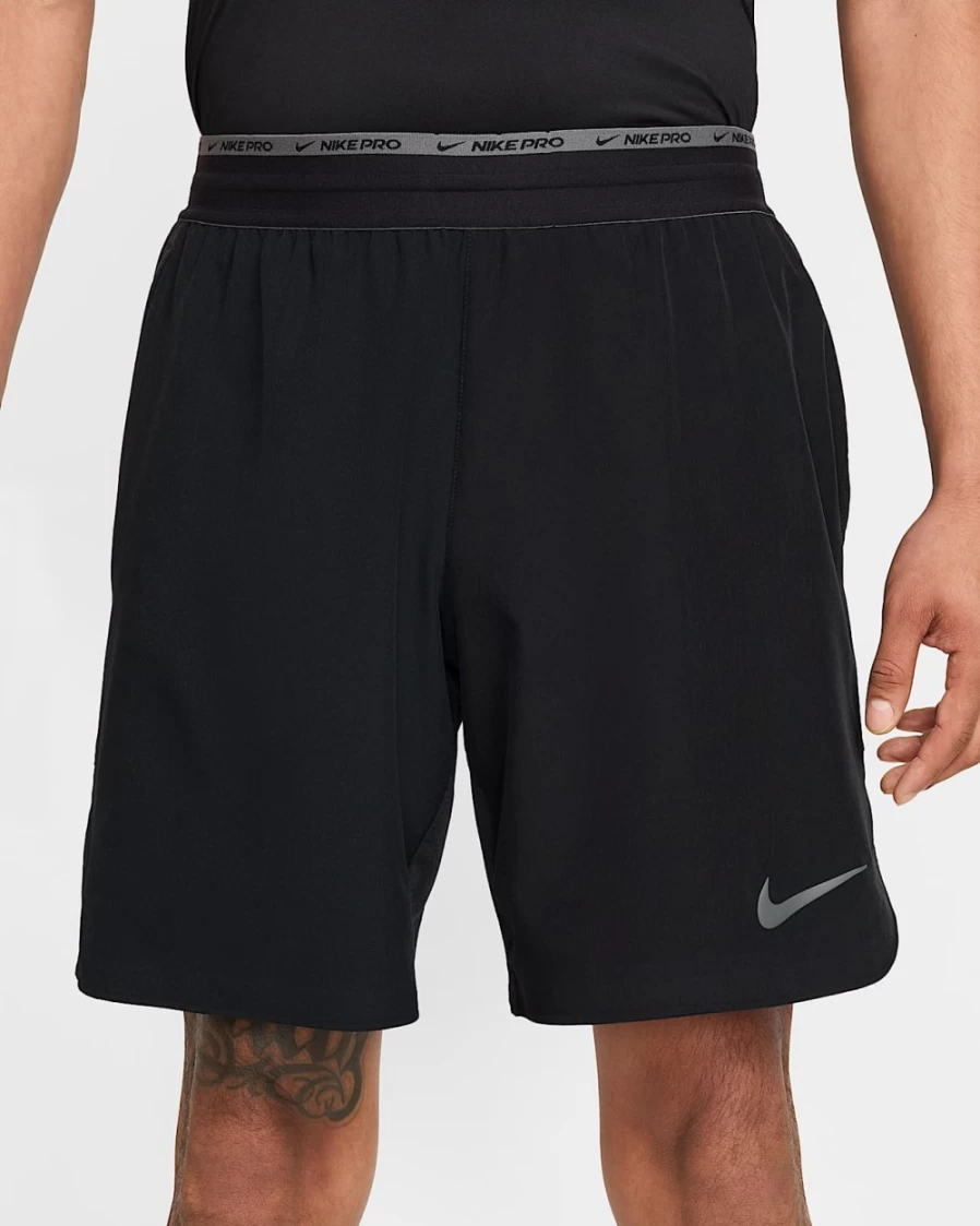 Nike Men's Dri-FIT Flex Rep Pro 8" Training Shorts - Black/Iron Grey, Unlined, Moisture-Wicking, Lightweight Workout Shorts for Gym & Running