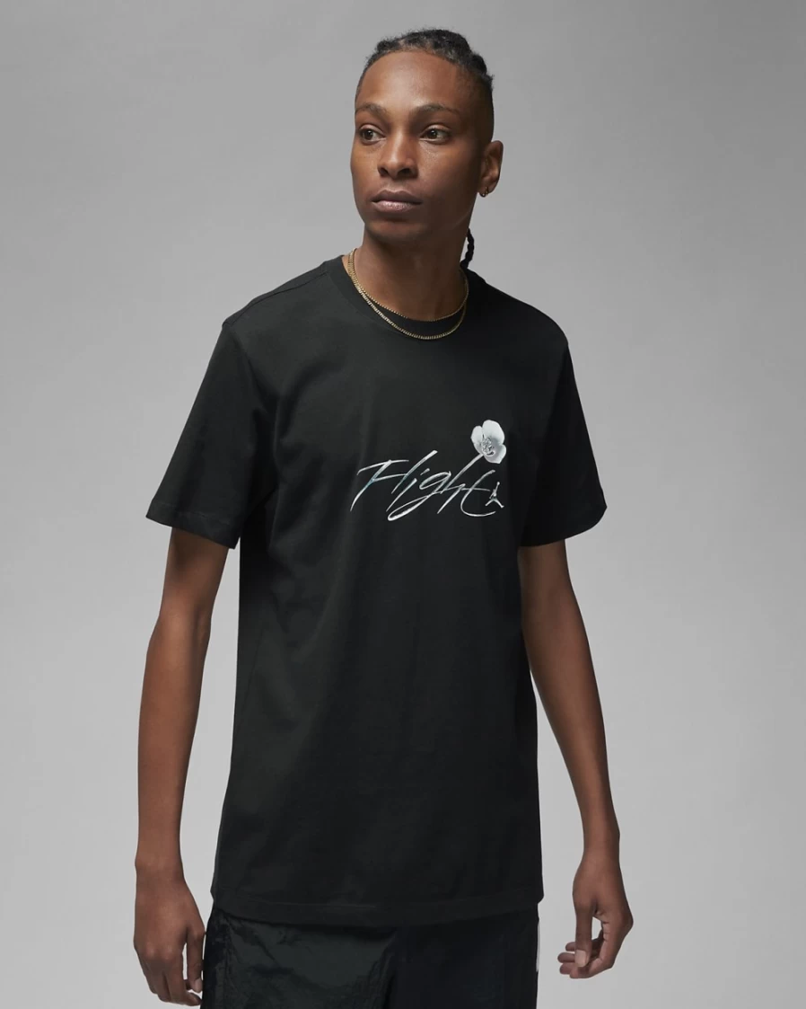 Nike Jordan Men's Black T-Shirt - Official Logo Tee for Men