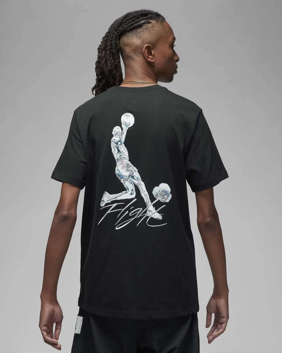 Nike Jordan Men's Black T-Shirt - Official Logo Tee for Men