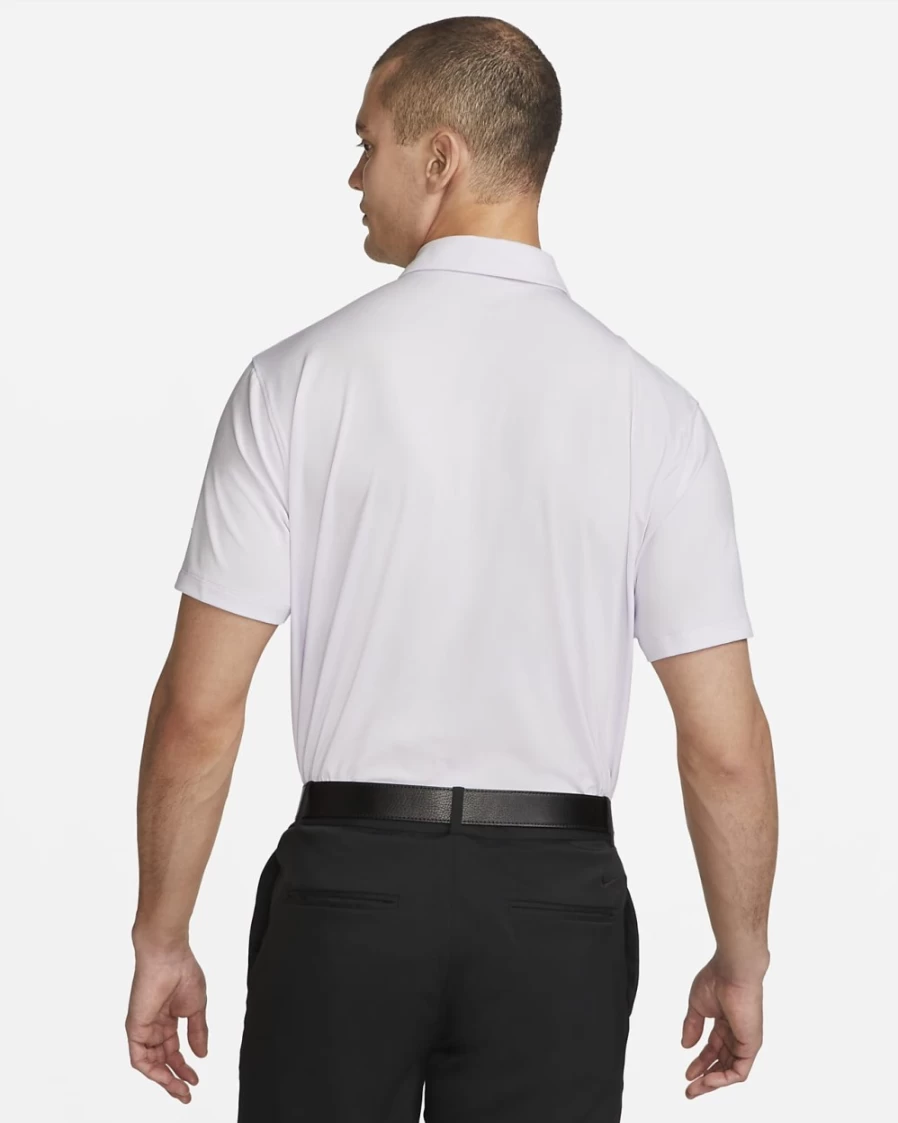 Nike Men's Dri-FIT Vapor Printed Golf Polo Shirt - Barely Grape/Black, Moisture-Wicking Performance Top