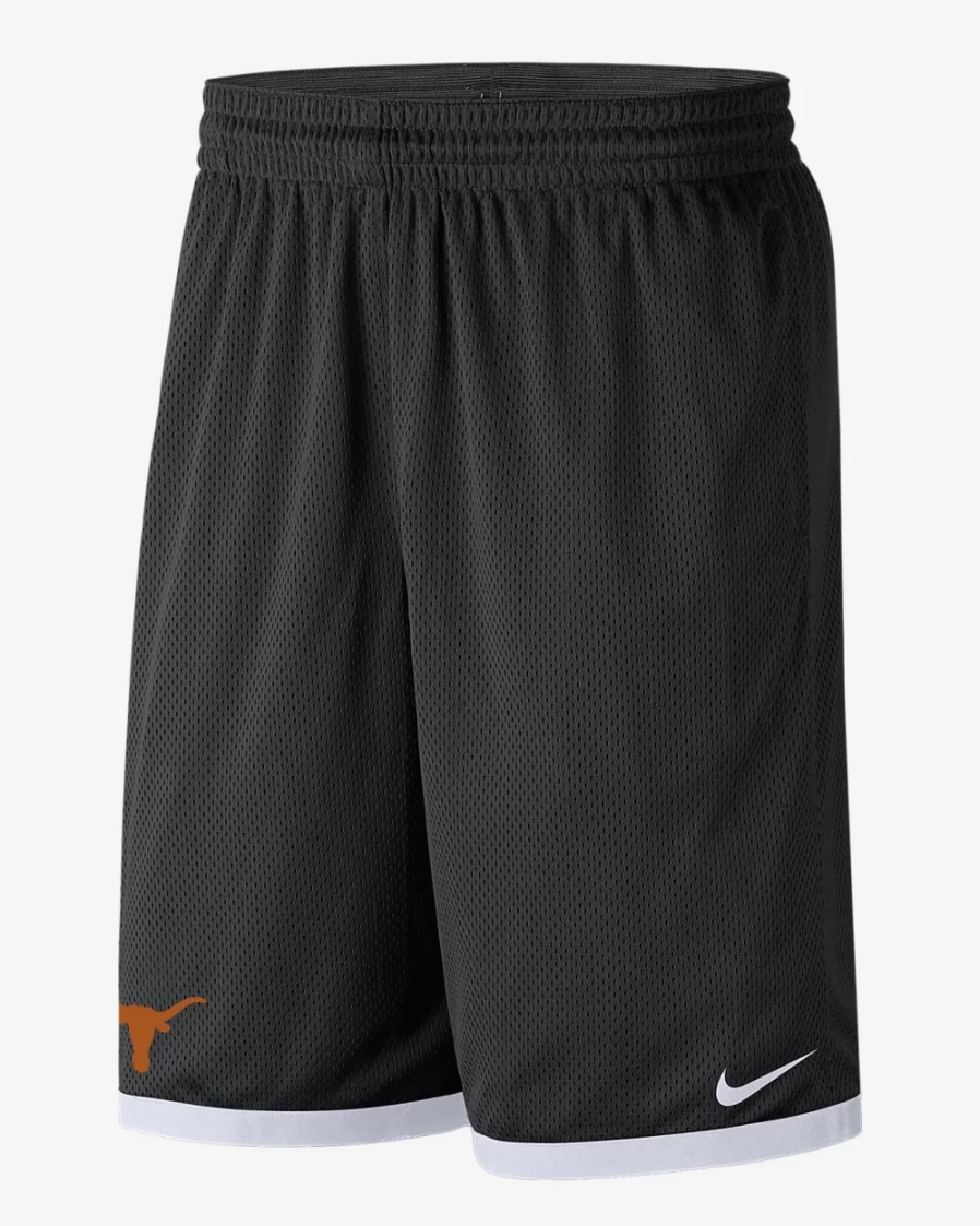 Nike Men's Texas College Mesh Shorts - Black/White Athletic Comfort