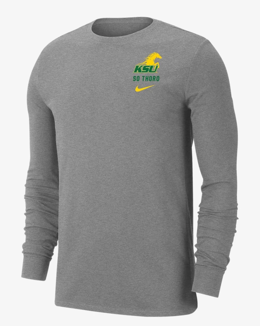 Nike Kentucky State Wildcats Dri-FIT Long Sleeve T-Shirt for Men - Dark Grey Heather