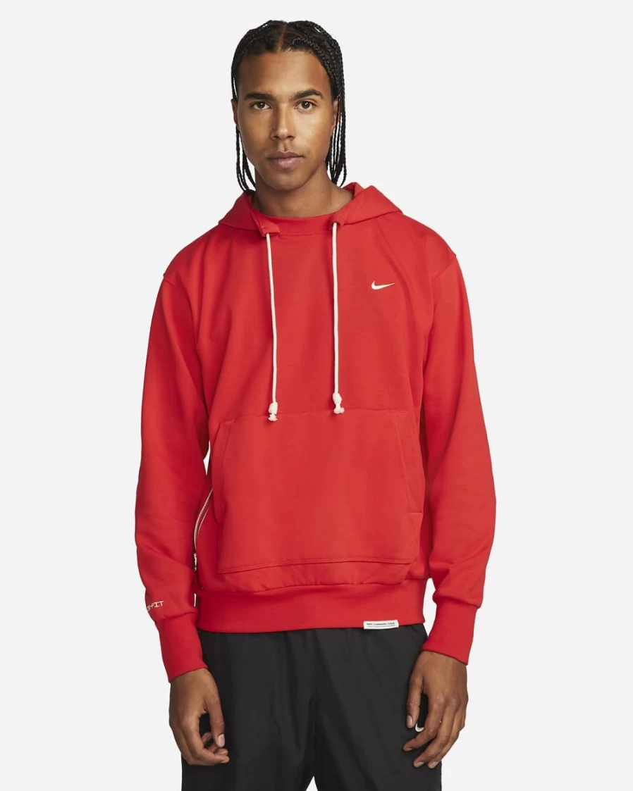 Nike Dri-FIT Men's Basketball Hoodie - University Red/Pale Ivory Pullover Sweatshirt