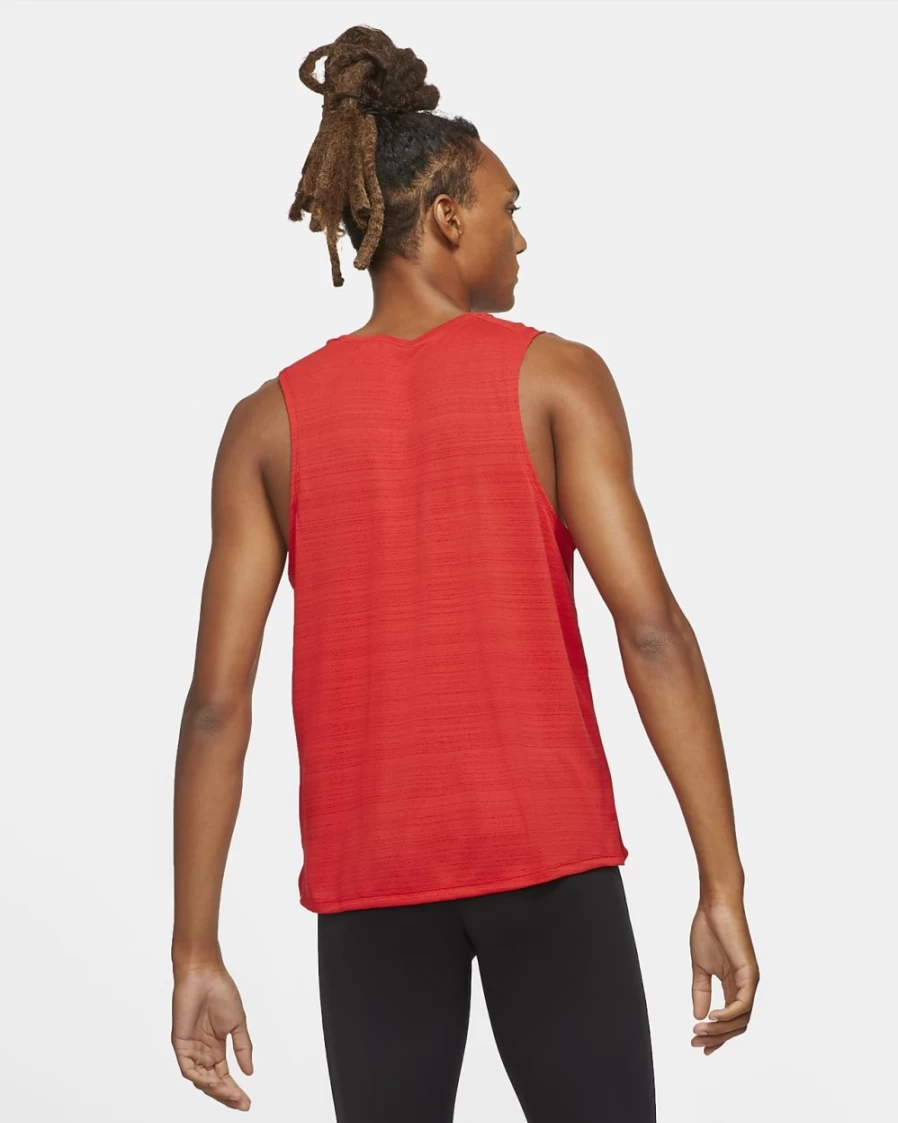 Nike Dri-FIT Miler Men's Running Tank Top - Breathable Quick-Dry Performance Shirt for Running & Training - University Red