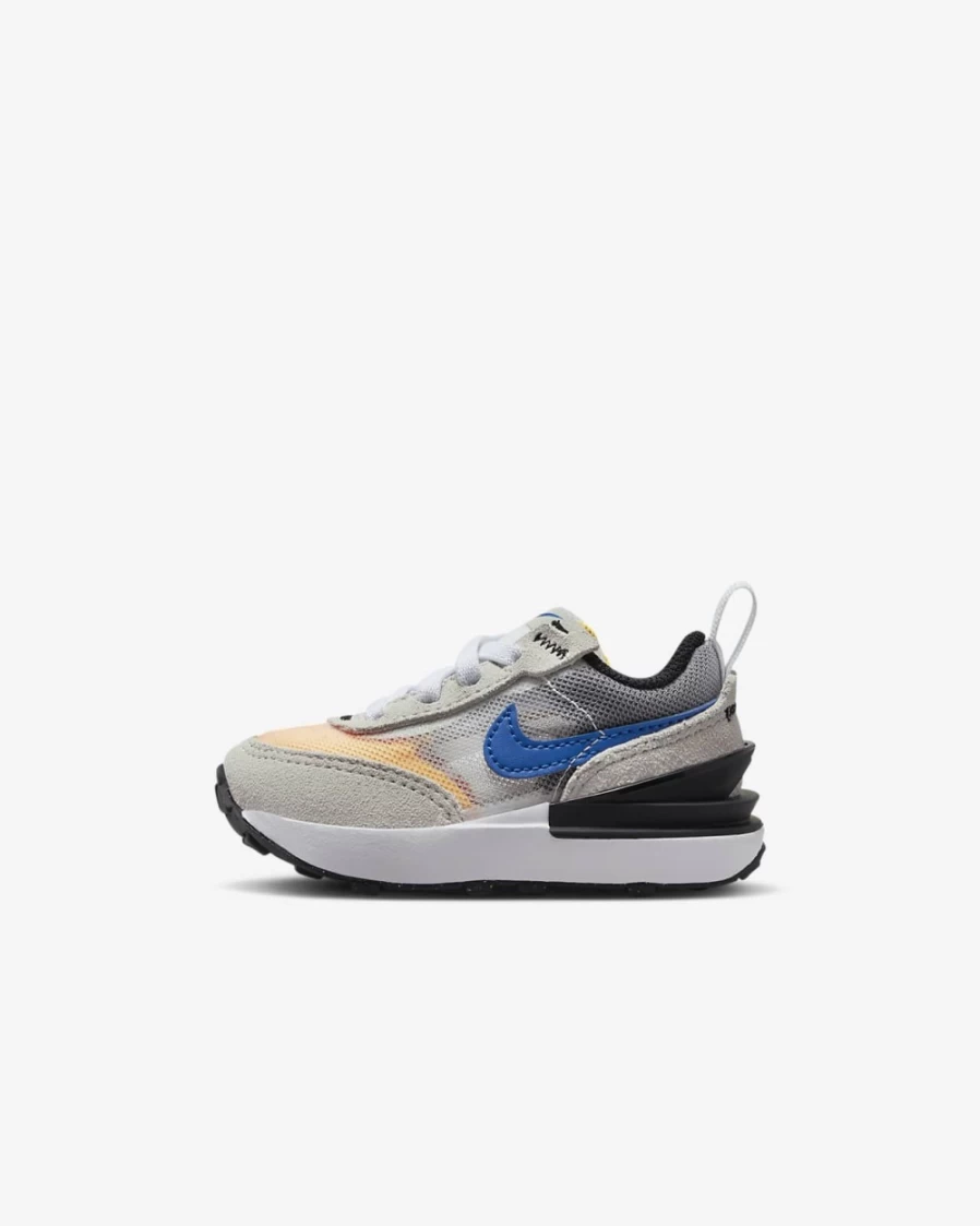 Nike Waffle One Light Bone/White/Black/Racer Blue Baby Toddler Shoes for Boys and Girls