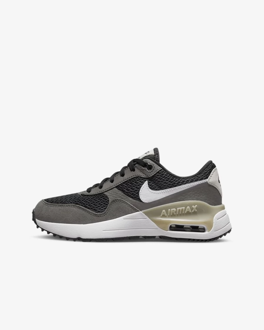 Nike Air Max SYSTM Big Kids' Sneakers for Boys & Girls in Dark Smoke Grey/Flat Pewter/Light Iron Ore/White