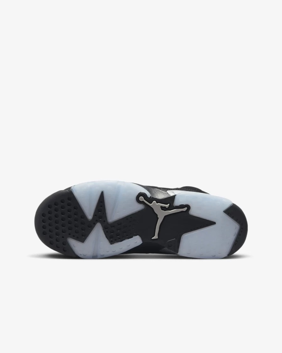 Nike Air Jordan 6 Retro Big Kids' Basketball Shoes - Black/Black/Metallic Silver - Boys & Girls