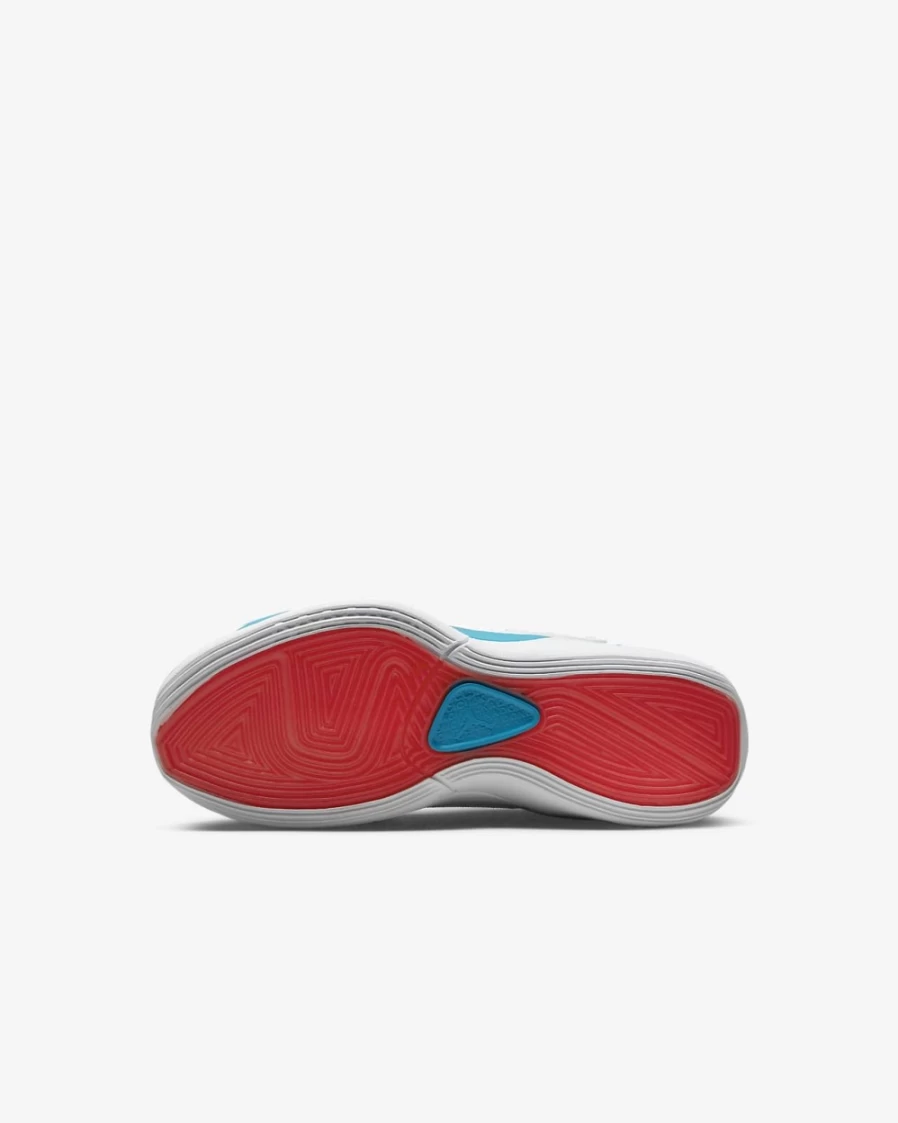 Nike Luka 1 Little Kids' Basketball Shoes - White/Neo Turquoise/Bright Crimson/Metallic Silver for Boys and Girls