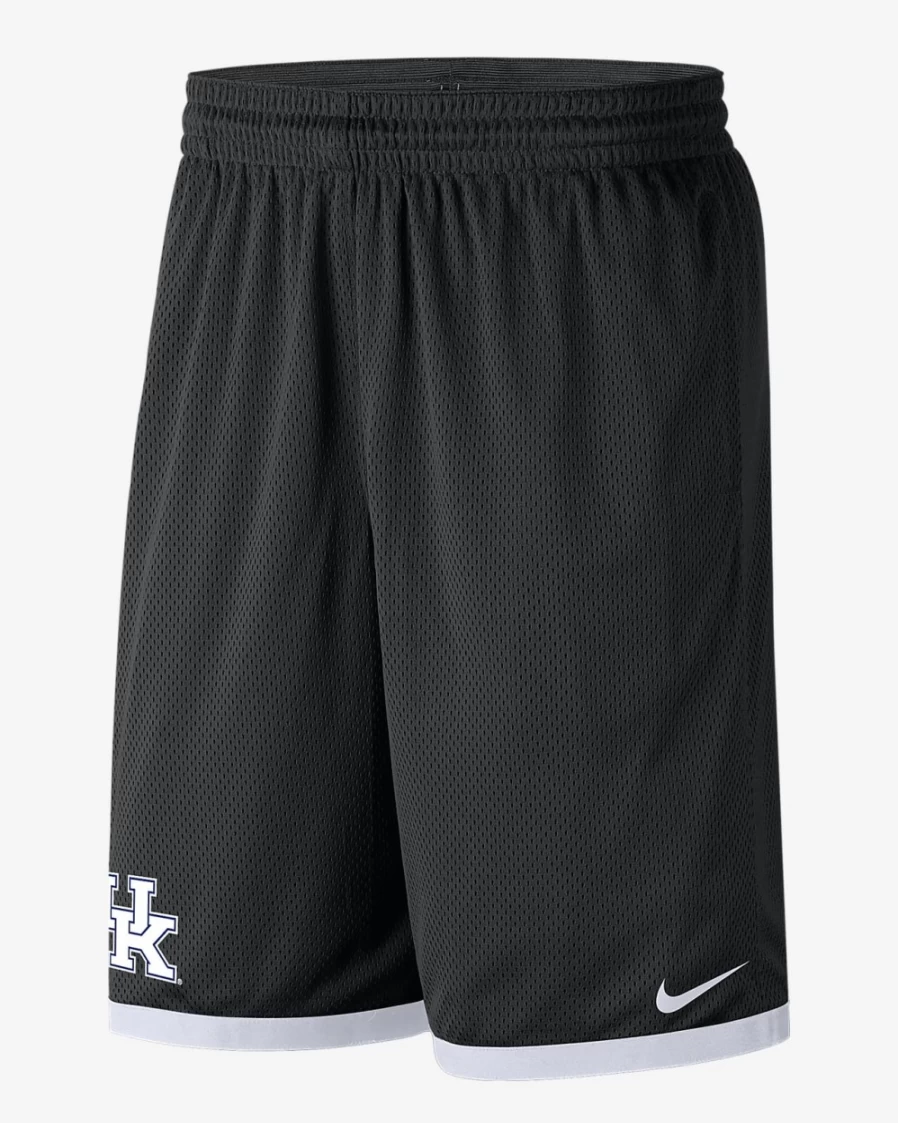 Nike Men's Kentucky Wildcats Black/White College Mesh Basketball Shorts