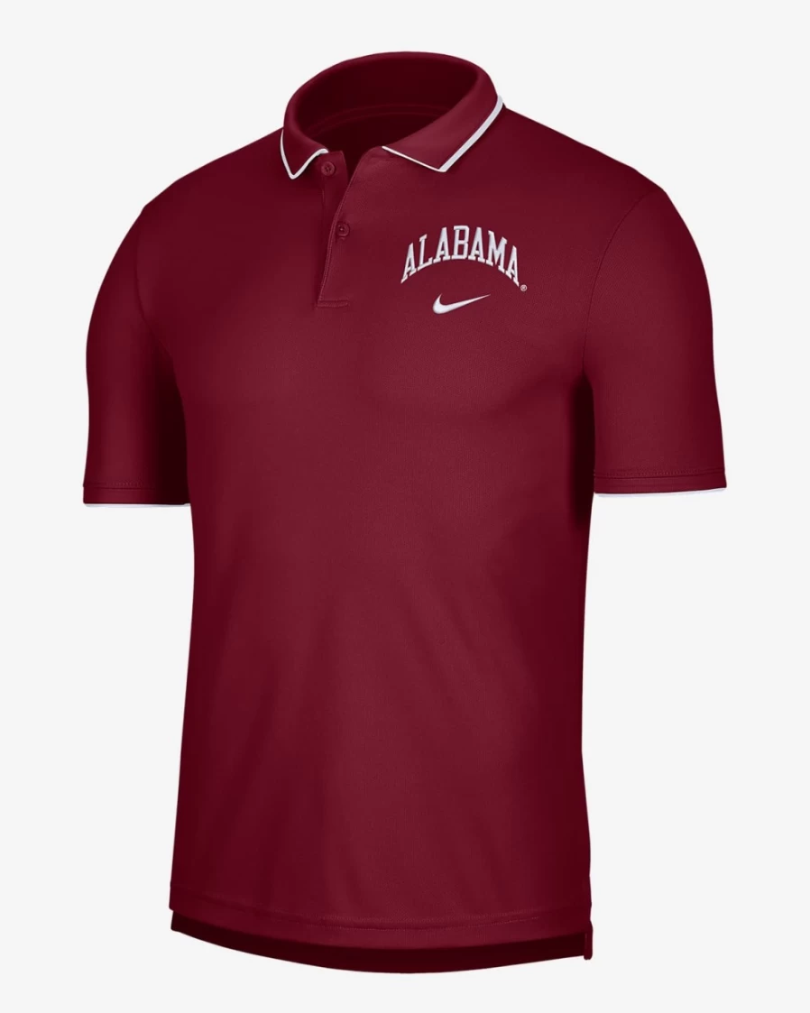 Nike Men's Alabama Crimson Tide Dri-FIT Performance Polo Shirt - Team Crimson/White