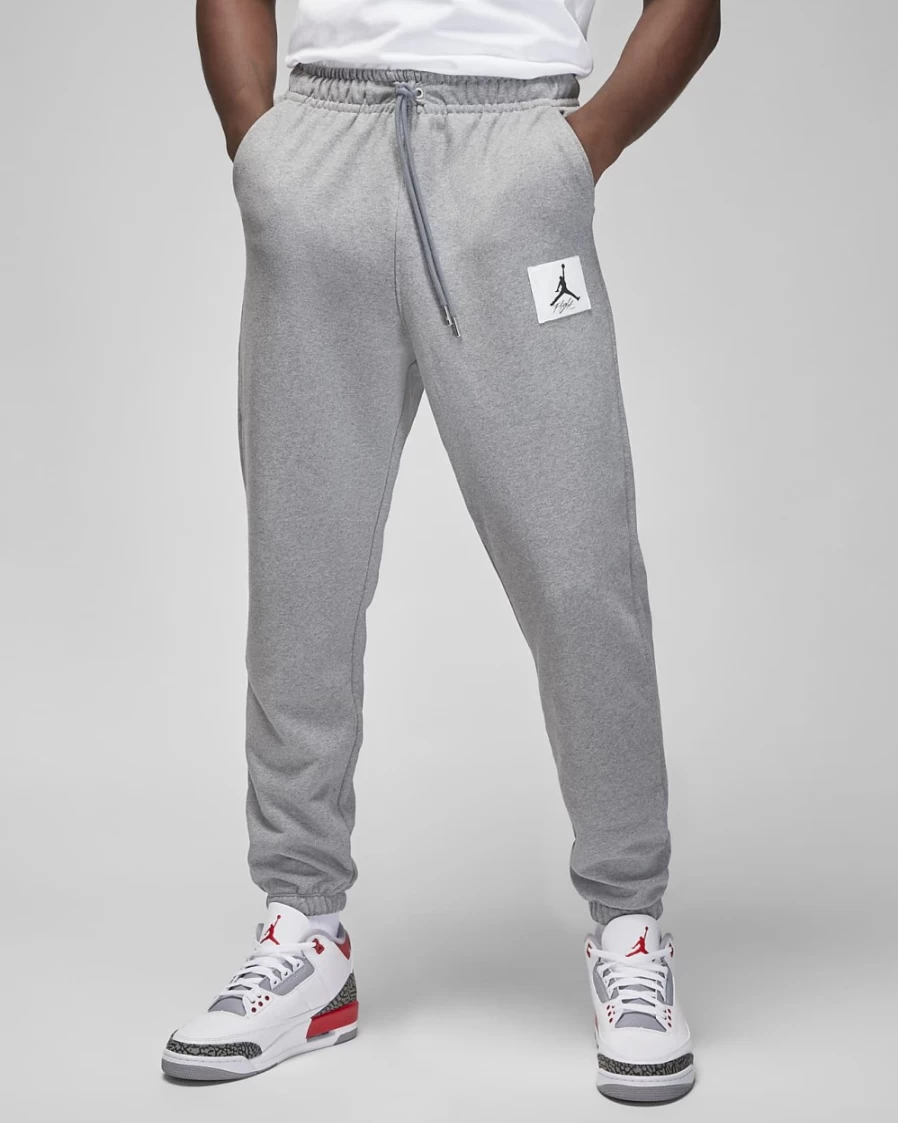 Nike Jordan Flight Fleece Men's Pants - Carbon Heather/Sail