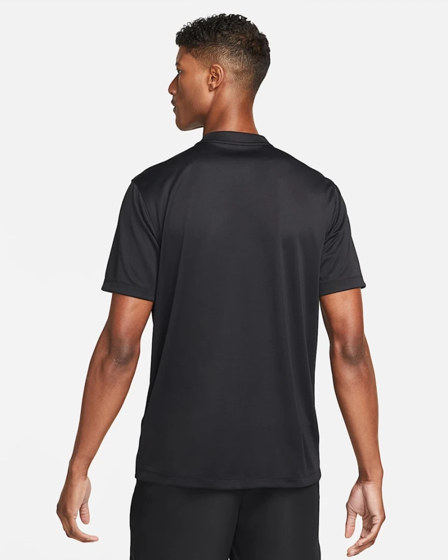 NikeCourt Dri-FIT Men's Tennis Polo Shirt - Black & White Performance Top