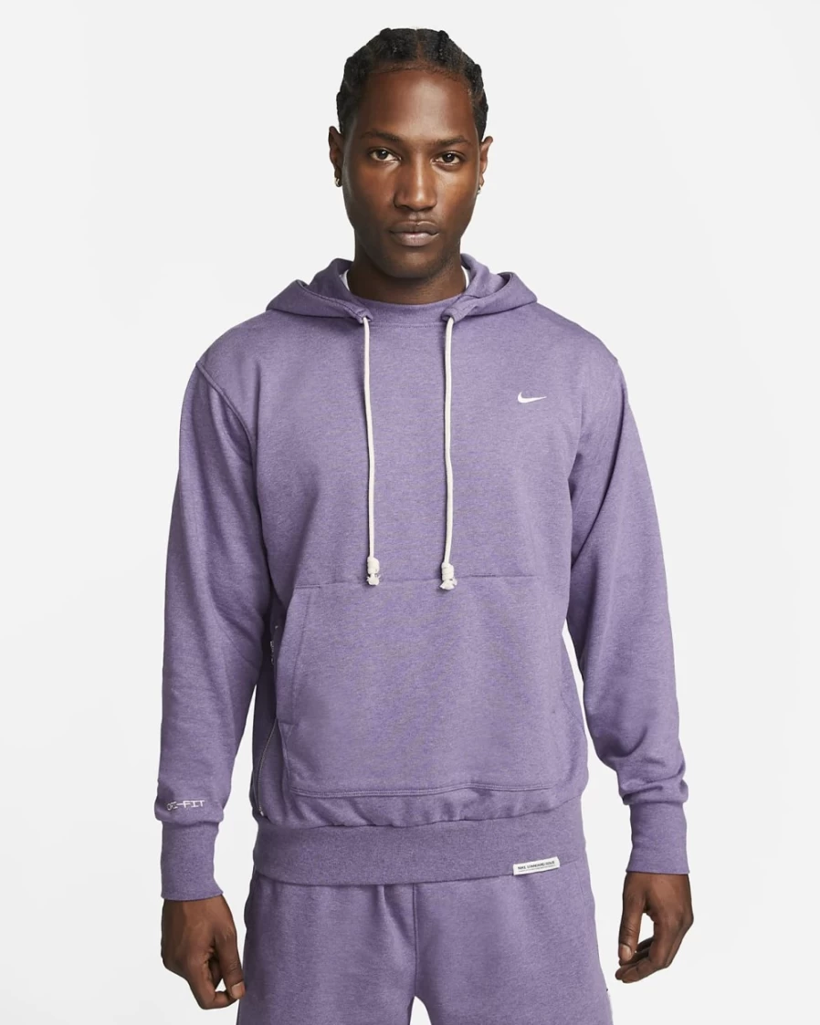 Nike Dri-FIT Men's Canyon Purple/Heather/Pale Ivory Pullover Basketball Hoodie - Standard Issue