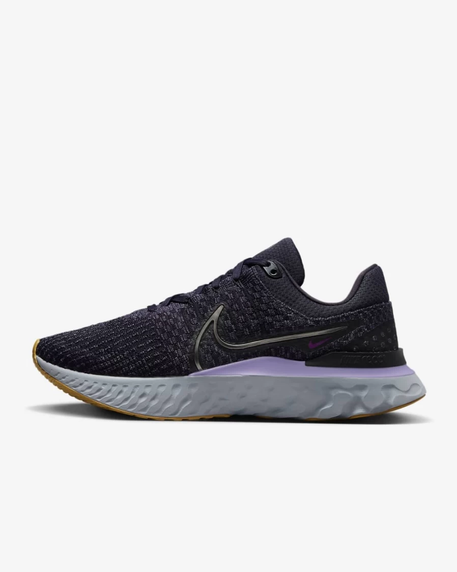 Nike React Infinity 3 Men's Road Running Shoes - Cave Purple, Cool Grey, Lilac & Metallic Pewter Colorway