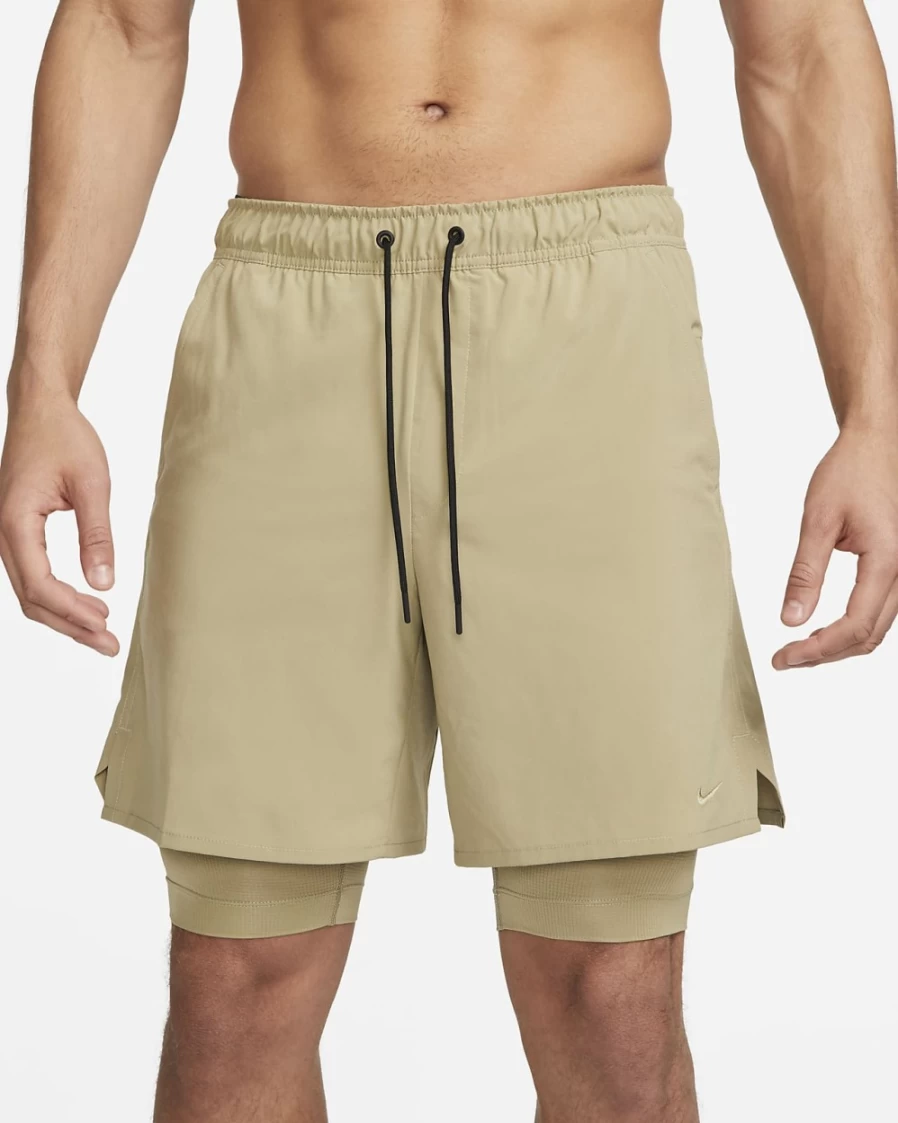 Nike Dri-FIT Unlimited Men's 7" 2-in-1 Versatile Shorts in Neutral Olive/Black