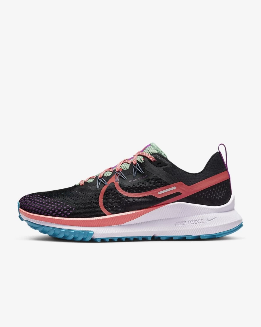Nike Pegasus Trail 4 Men's Trail Running Shoes - Black, Vivid Purple, Enamel Green, Magic Ember