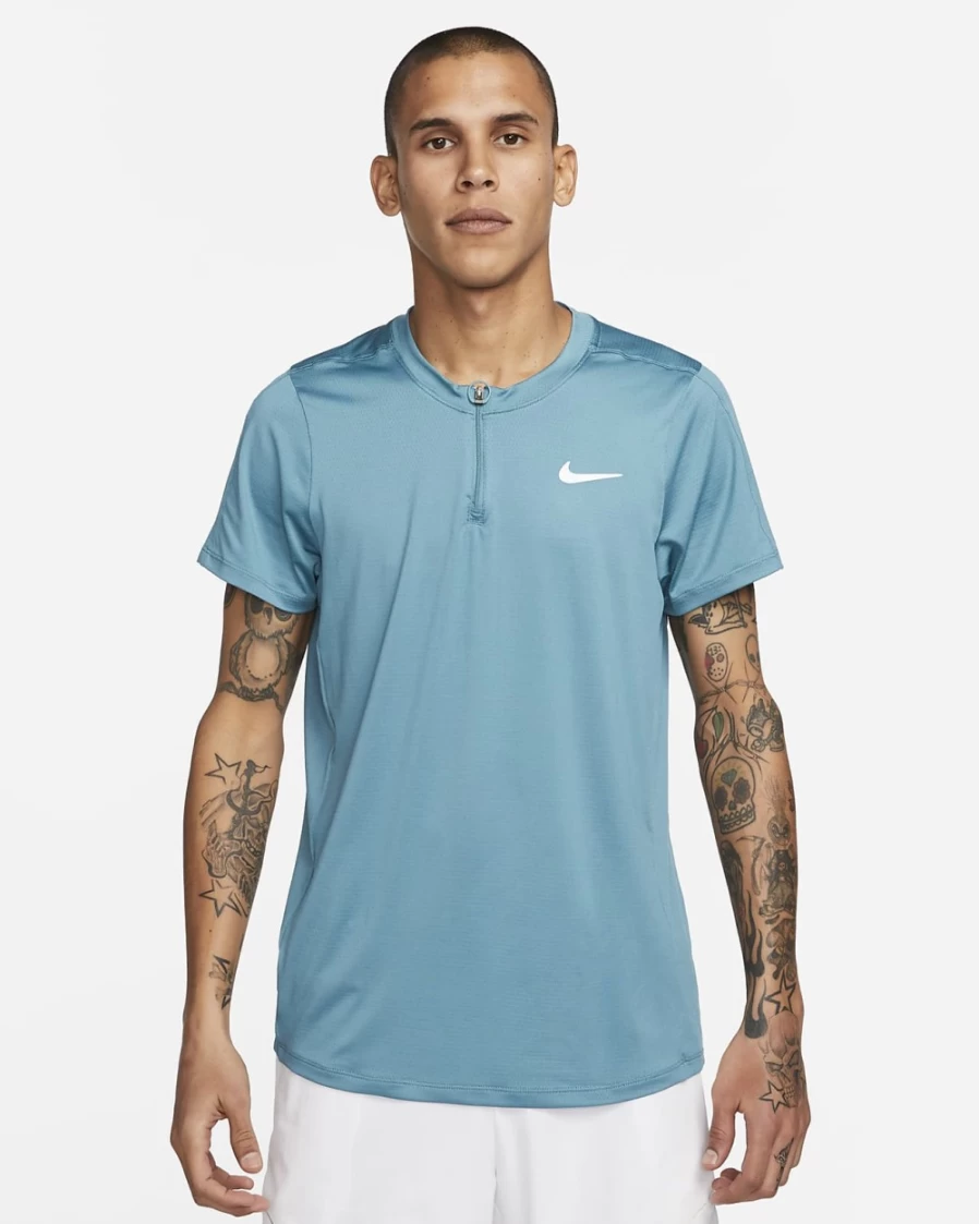 NikeCourt Dri-FIT Advantage Men's Tennis Polo Shirt - Mineral Teal/White, Moisture-Wicking Performance Top