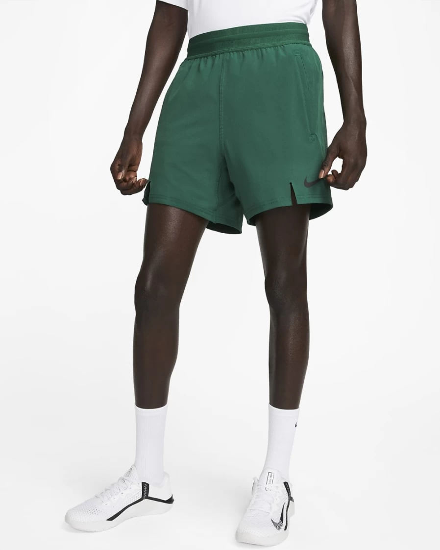 Nike Pro Dri-FIT Flex Men's 6" Training Shorts - Gorge Green/Black, Breathable Workout Shorts for Men