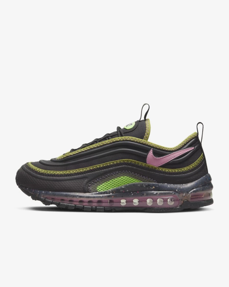 Nike Air Max Terrascape 97 Men's Shoes - Black/Key Lime/Pilgrim/Elemental Pink Running Sneakers for Men