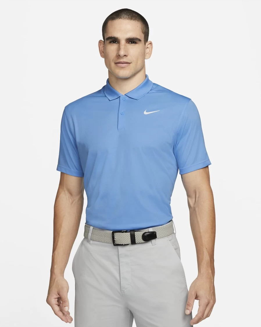 Nike Dri-FIT Victory Men's Golf Polo Shirt - University Blue/White, Moisture-Wicking, Breathable, Comfortable Fit