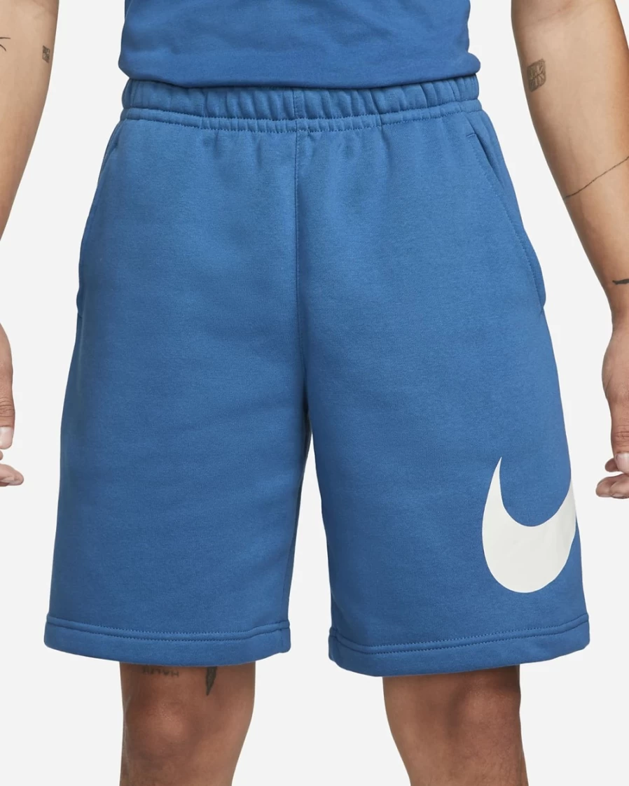 Nike Men's Dark Marina Blue Sportswear Club Graphic Shorts | Athletic Casual Shorts