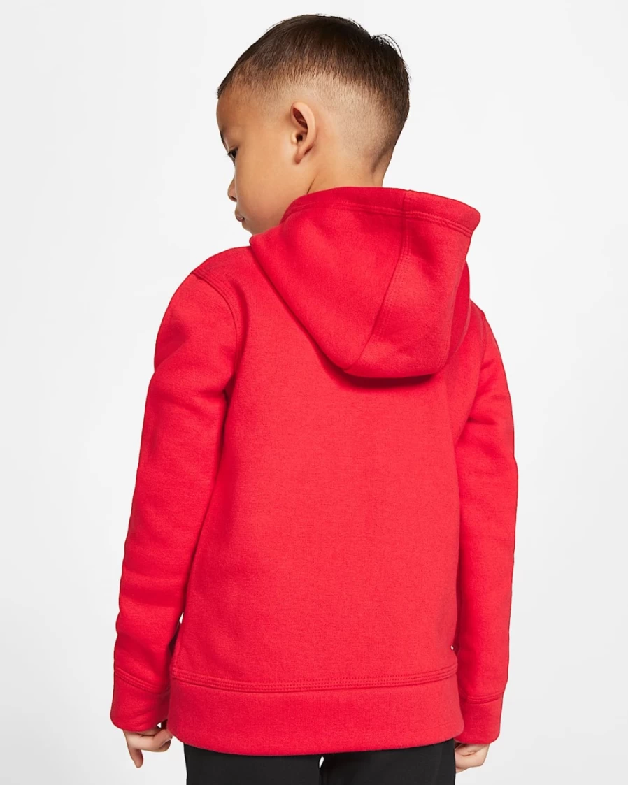 Nike Sportswear Club Fleece Boys & Girls Full-Zip Hoodie - University Red