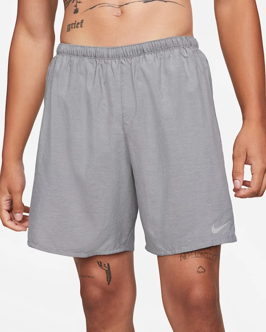 Nike Challenger Men's 7" Running Shorts in Smoke Grey/Heather - Lined Brief for Comfort