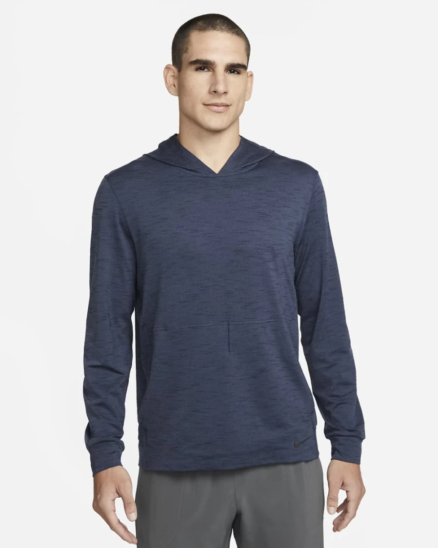Nike Dri-FIT Men's Lightweight Yoga Hoodie - Diffused Blue, Obsidian, Heather, Black