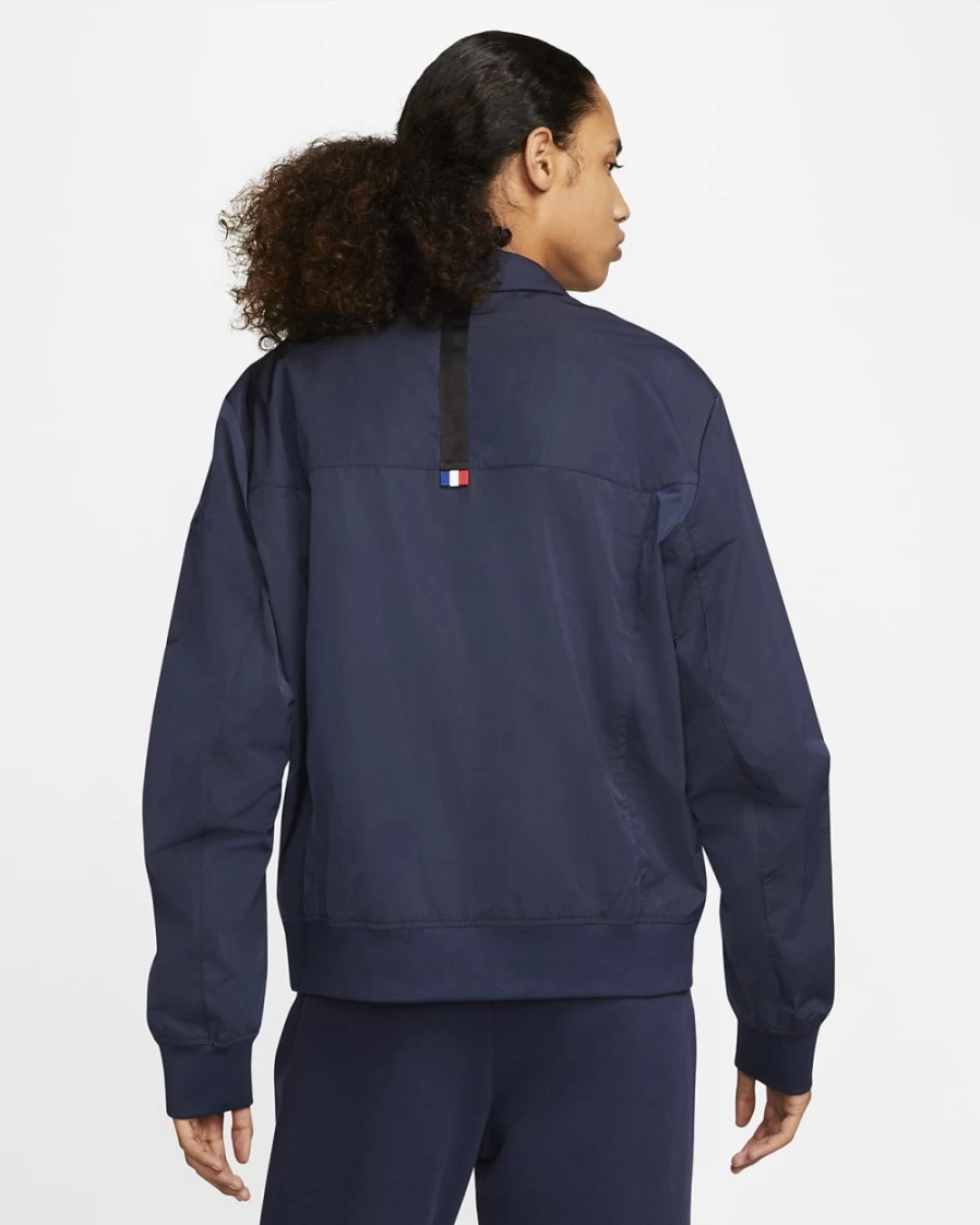 Nike Men's Paris Saint-Germain Midnight Navy Bomber Jacket - Unlined Sporty Style