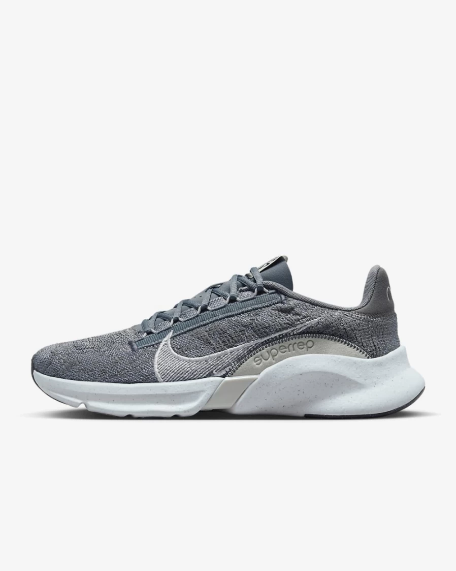 Nike SuperRep Go 3 Next Nature Flyknit Men's Training Shoes - Cool Grey/Flat Pewter/Light Bone/Photon Dust