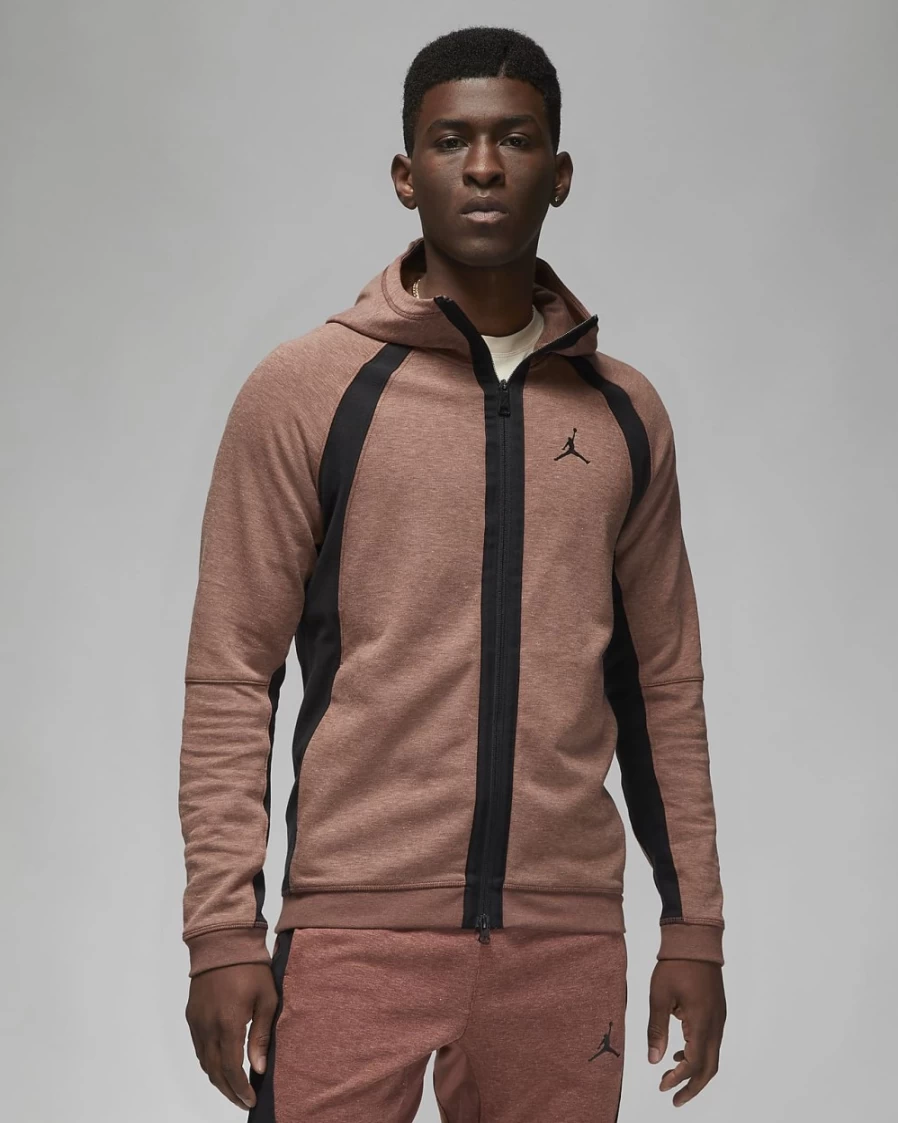 Nike Jordan Dri-FIT Sport Men's Full-Zip Hoodie - Dark Pony/Black/Black
