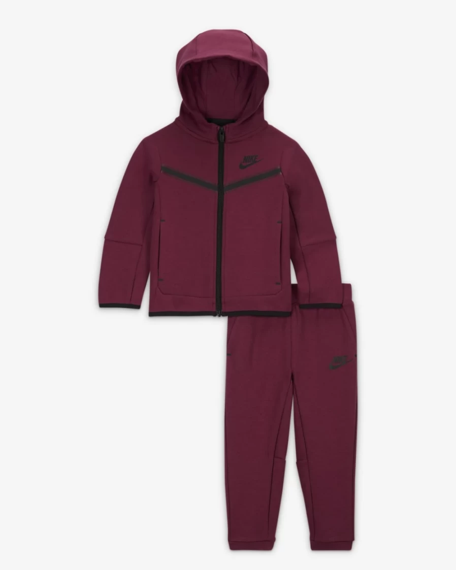 Nike Tech Fleece Baby Zip Hoodie & Pants Set (12-24 Months) - Rosewood for Boys & Girls