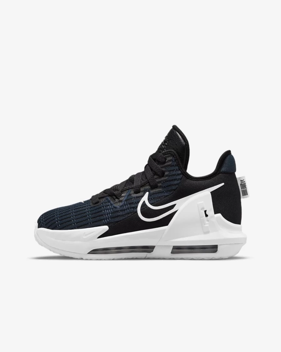 Nike LeBron Witness 6 Basketball Shoes for Kids - Black/Dark Obsidian/White - Boys & Girls