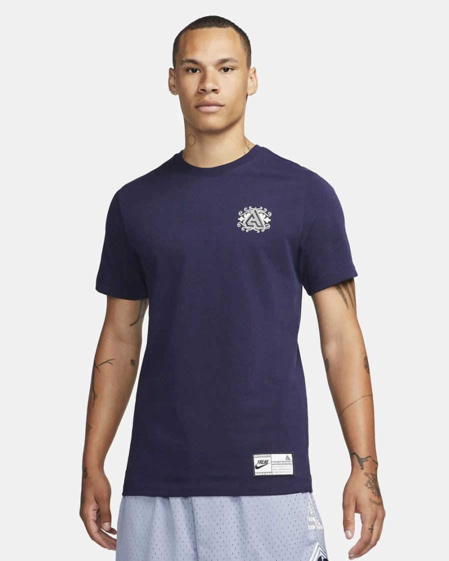 Nike Men's Giannis Antetokounmpo Premium Basketball T-Shirt - Blackened Blue