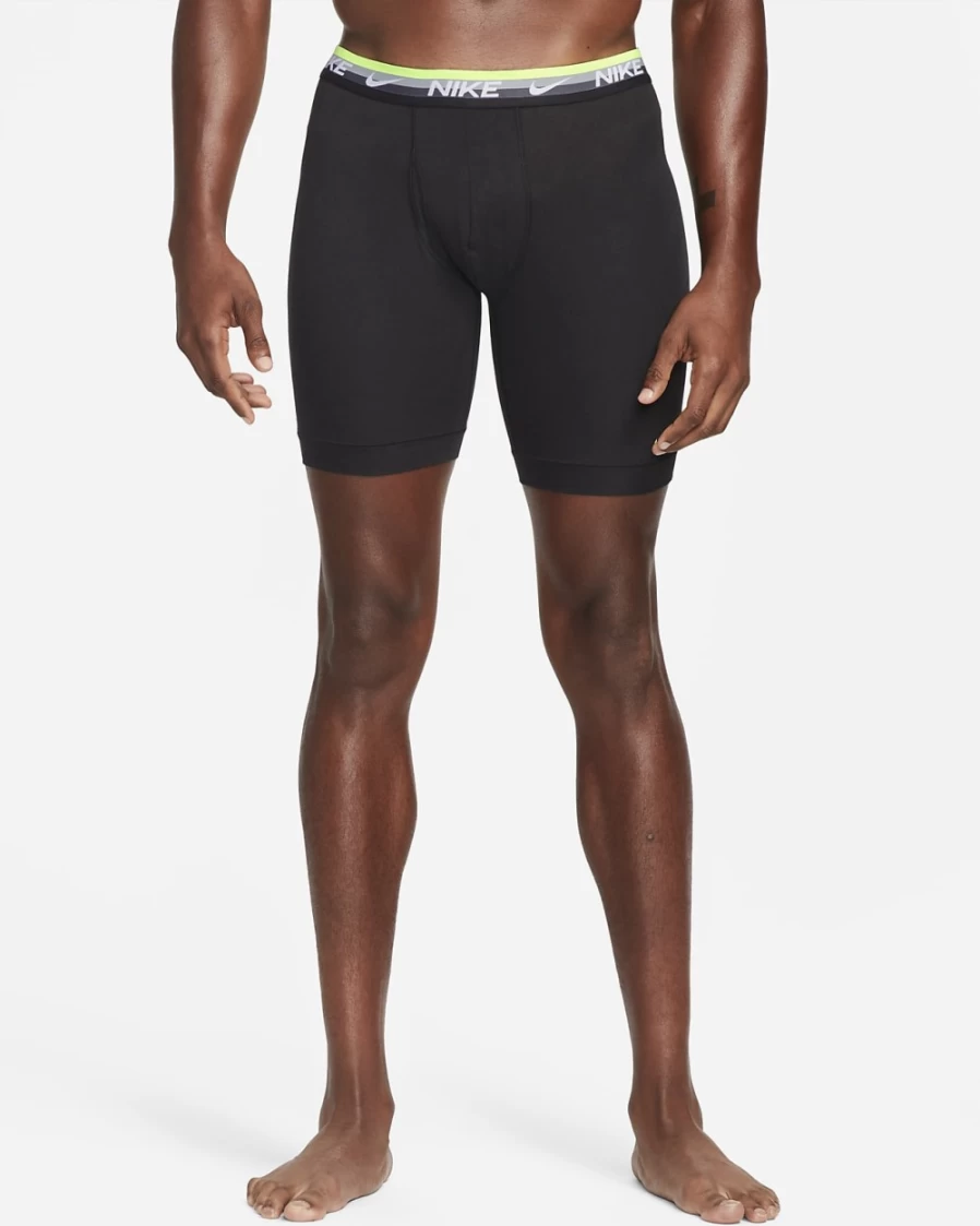 Nike Dri-FIT Essential Cotton Stretch Men's Boxer Briefs - Black & Multi-Color Moisture-Wicking Underwear
