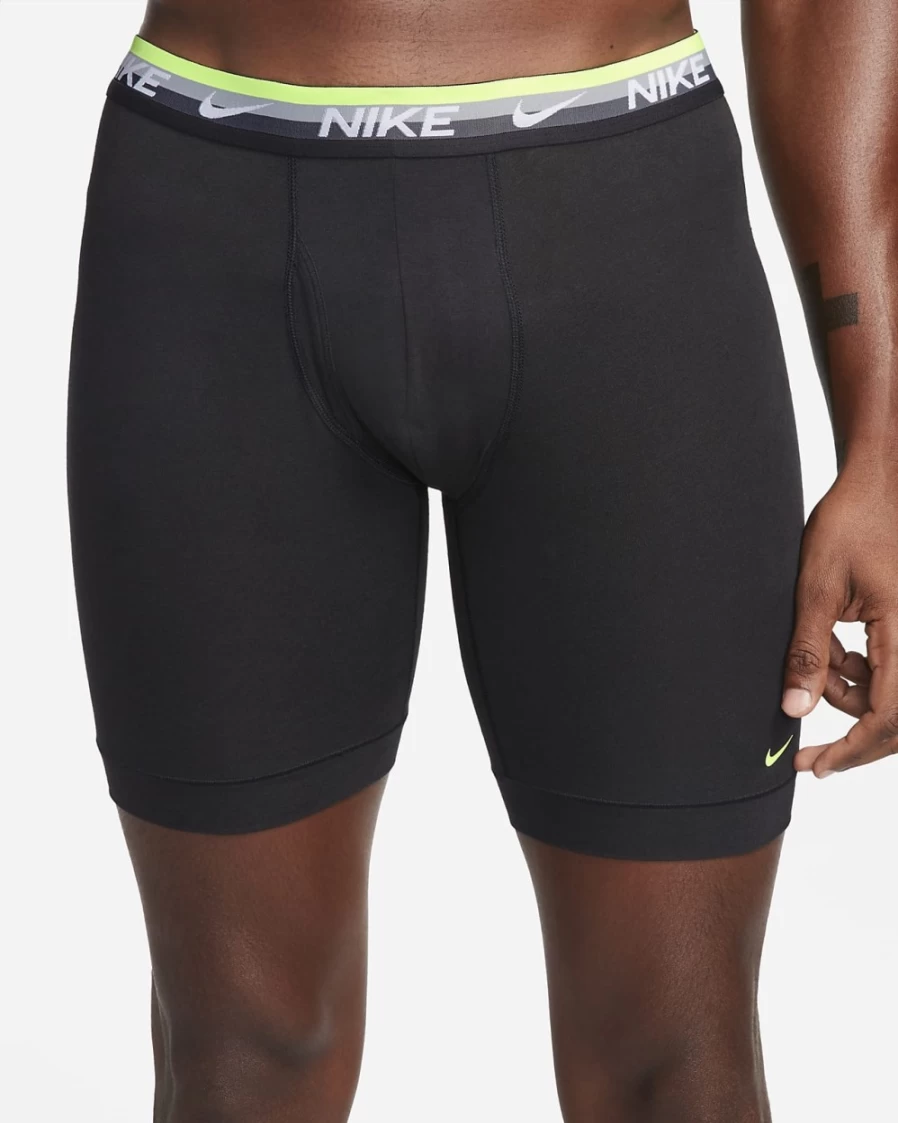Nike Dri-FIT Essential Cotton Stretch Men's Boxer Briefs - Black & Multi-Color Moisture-Wicking Underwear