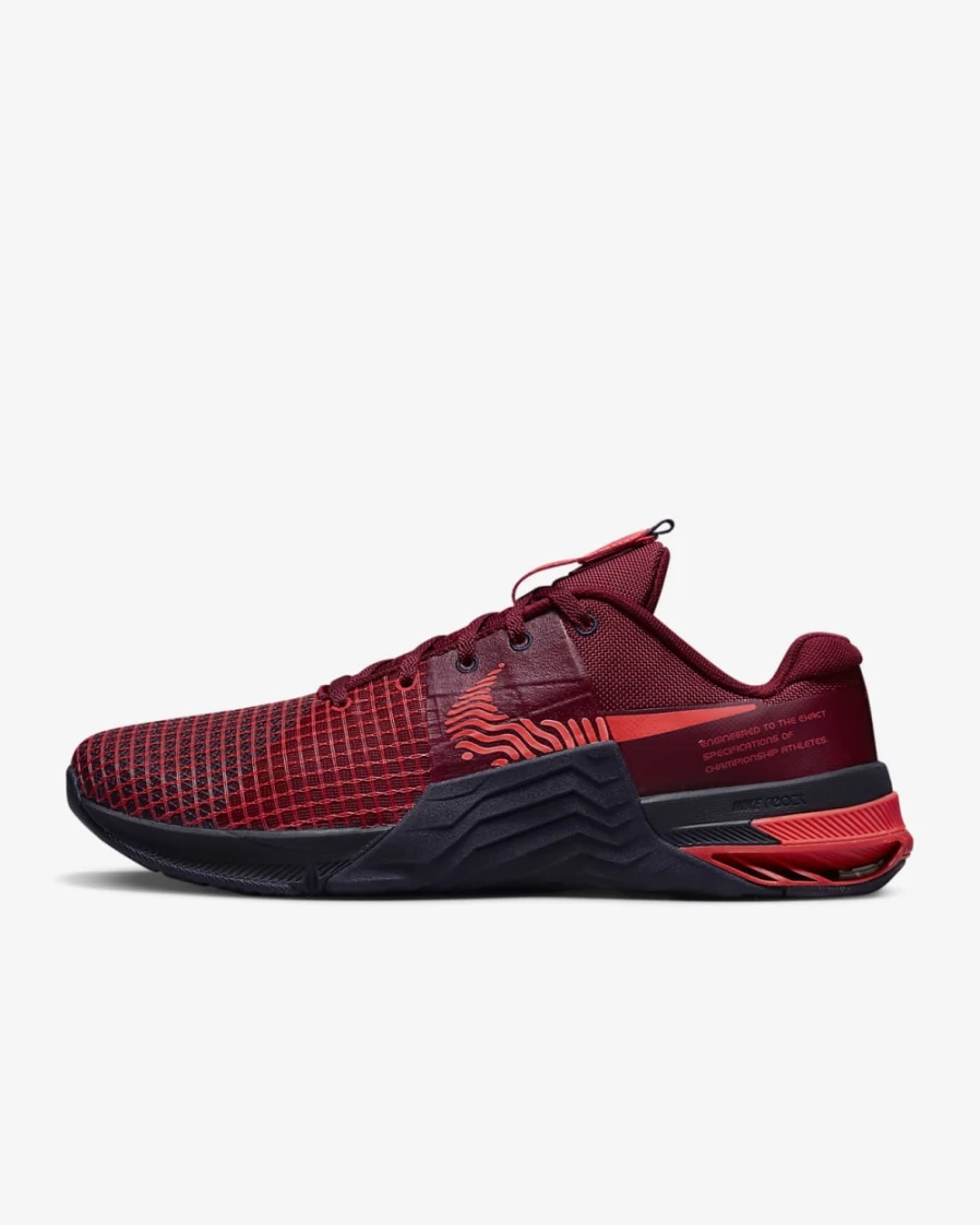 Nike Metcon 8 Men's Team Red Training Shoes for CrossFit & Gym Workouts
