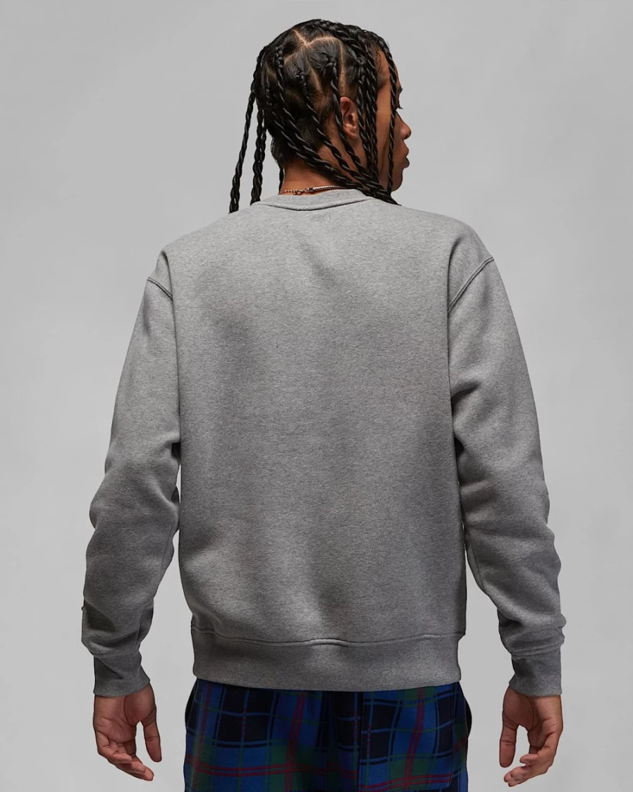 Nike Jordan Essential Holiday Men's Fleece Crew Sweatshirt - Carbon Heather, Light Concord, Rattan