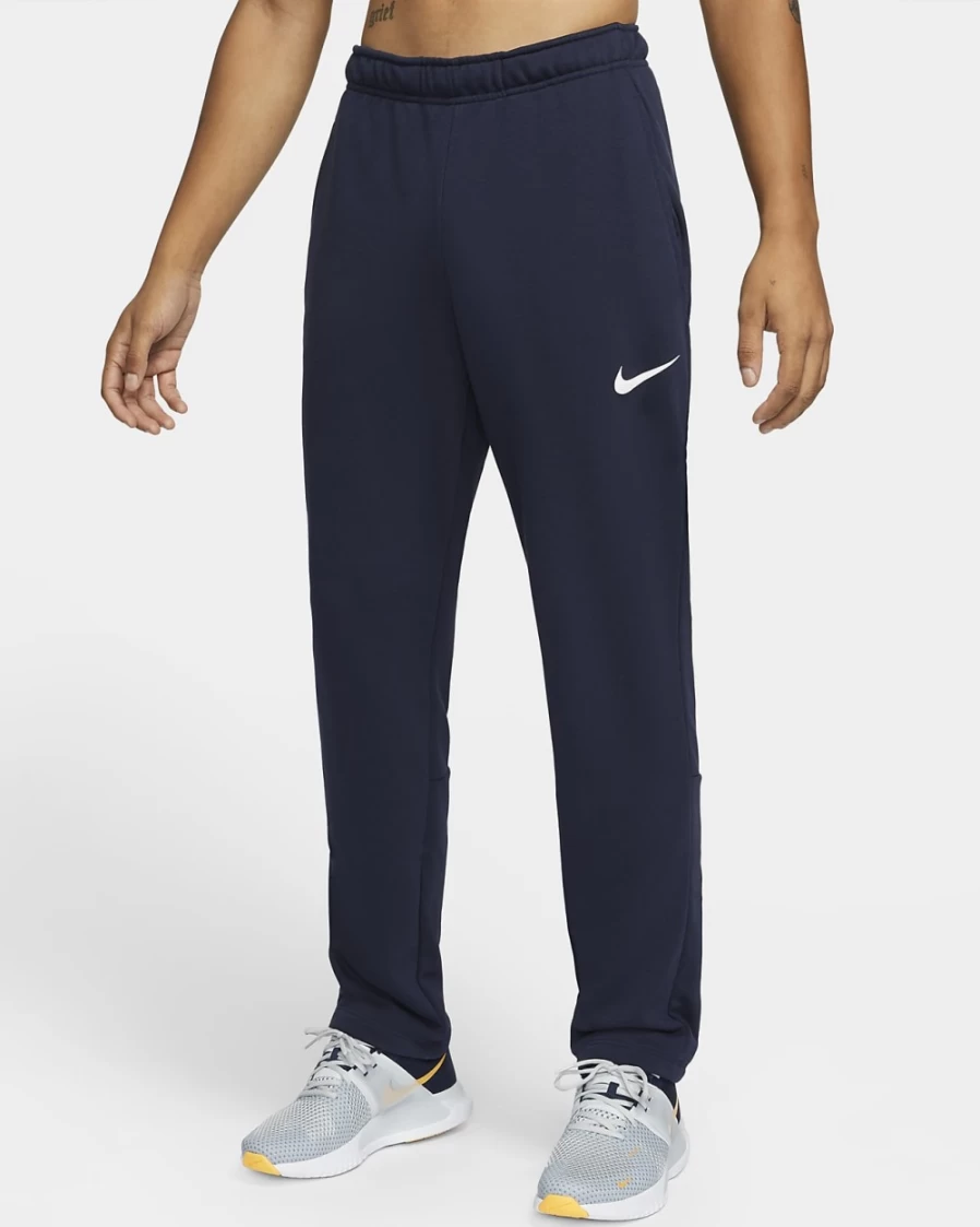 Nike Dri-FIT Men's Training Pants - Obsidian/White, Lightweight & Breathable Workout Joggers for Gym & Running